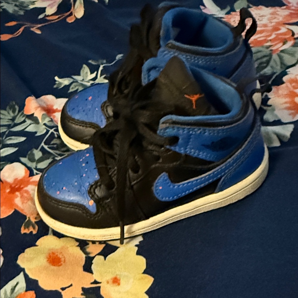 Kids Blue and Black Jordan's